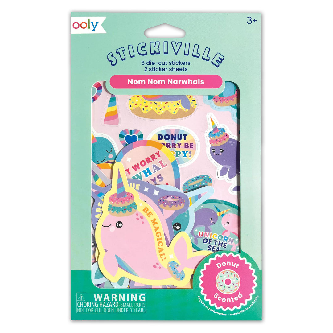 Package Of Nom Nom Narwhals Scented Sticker Pack