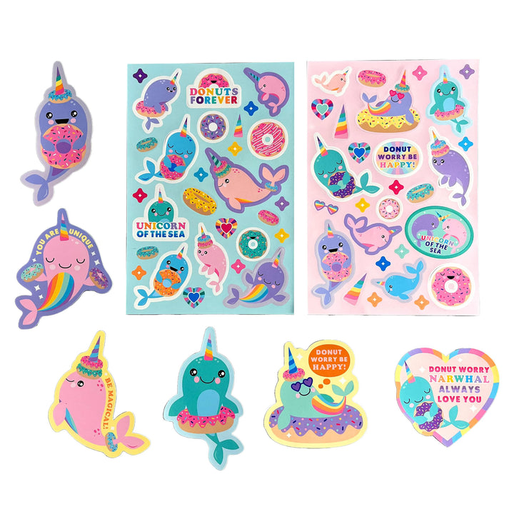 Contents Of Nom Nom Narwhals Scented Sticker Pack