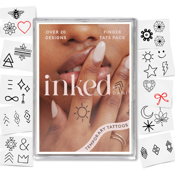 Finger Tats Temporary Tattoo Pack