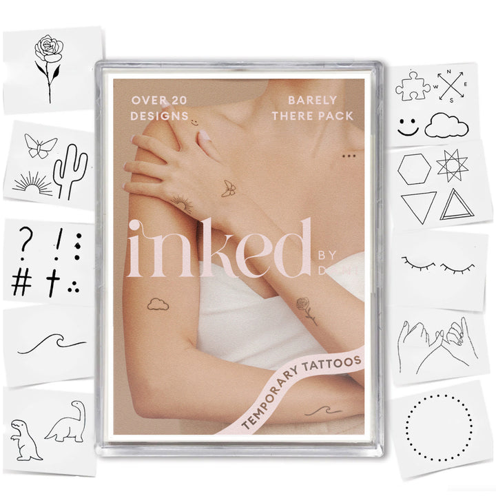 Barely There Temporary Tattoo Pack