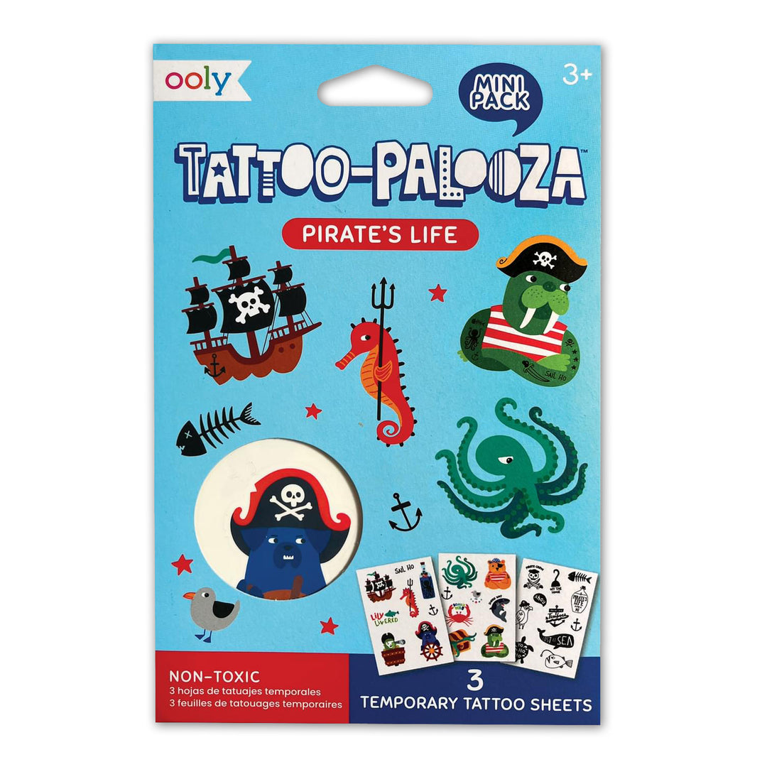 Pirate's Life Tattoo-Palooza Mini Temporary Tattoos Package