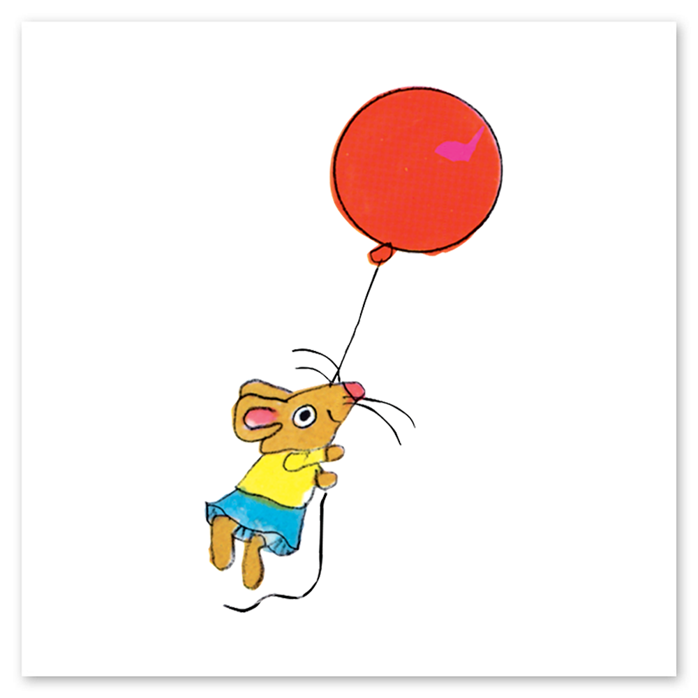 Mouse Holding A Red Balloon Tattly Temporary Tattoo By Richard Scarry