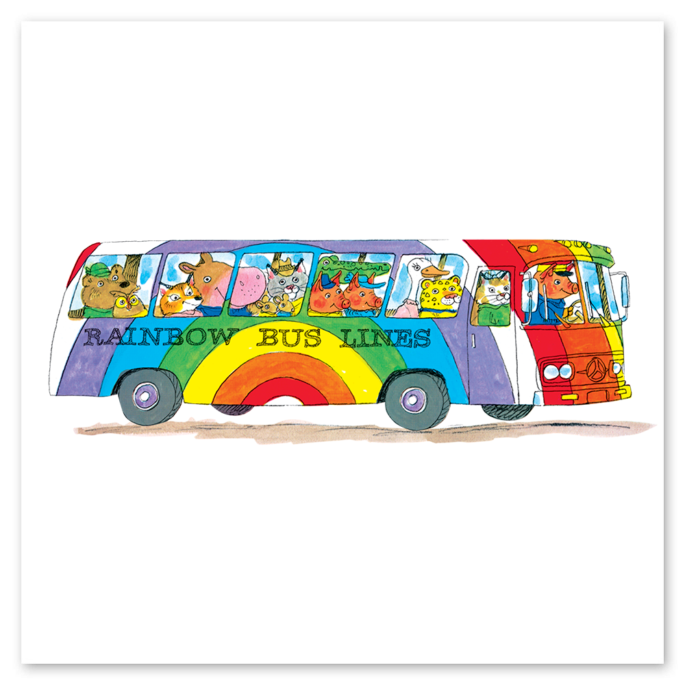 Busy World Bus Tattly Temporary Tattoos by Richard Scarry