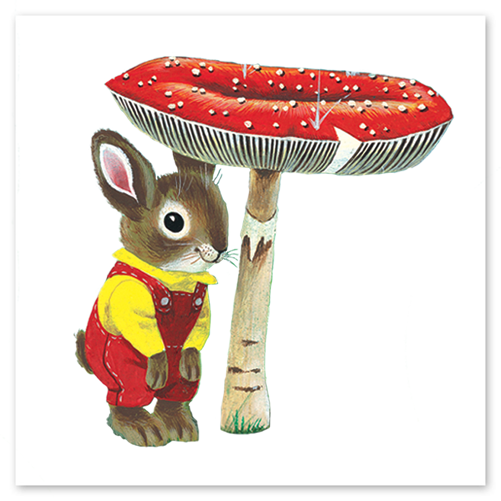 Bunny Under A Toadstool Tattly Temporary Tattoos by Richard Scarry