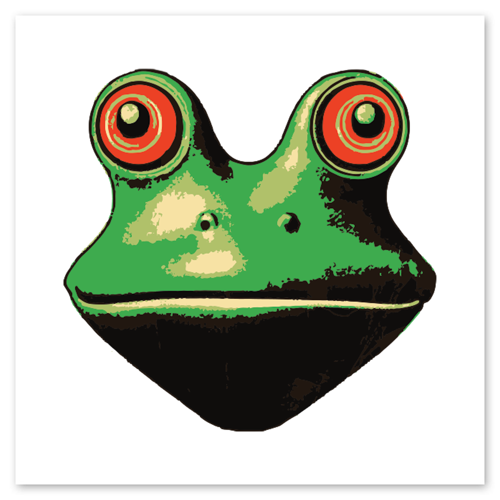 Trippy Frog Face Tattly Temporary Tattoos