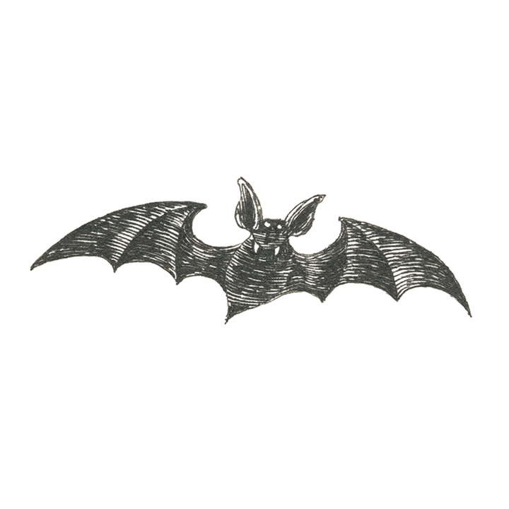 Edward Gorey's Vampire Bat Tattly Temporary Tattoos