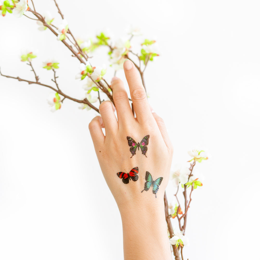 Butterfly Trio Tattly Temporary Tattoos