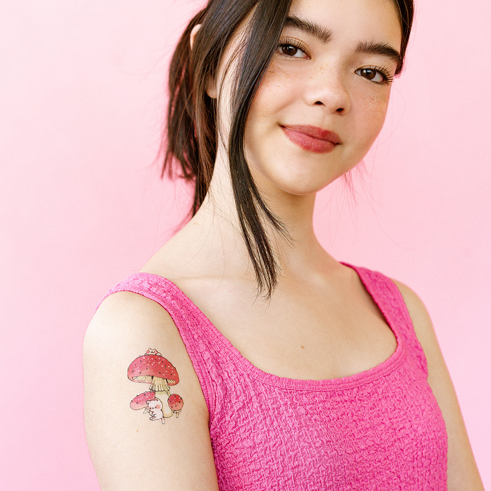 Shroom Kittens Tattly Temporary Tattoos