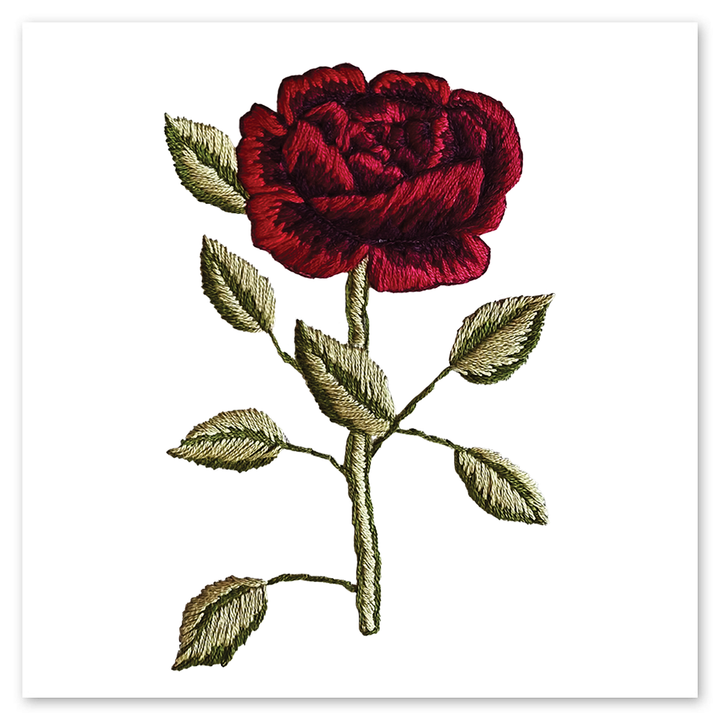 Stitched Rose Tattly Temporary Tattoos