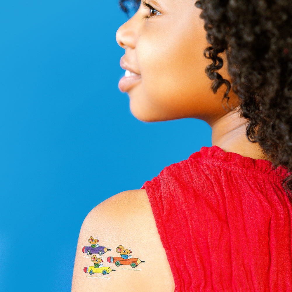 Pencil Cars Tattly Temporary Tattoos