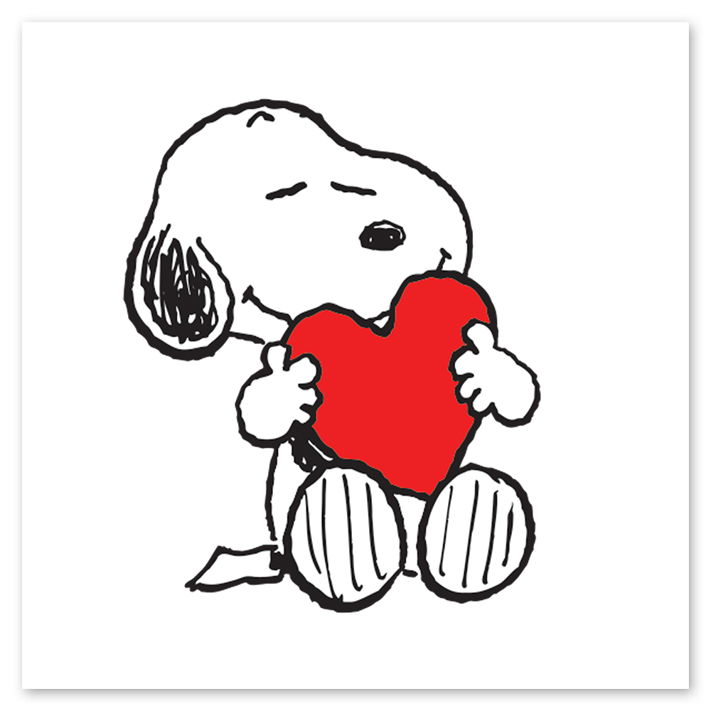 Peanuts Snoopy Heart Hug Tattly Temporary Tattoos