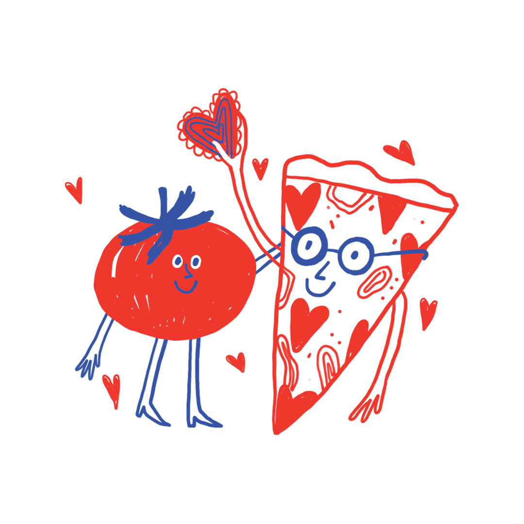 Pizza Loves Tomato Tattly Temporary Tattoos