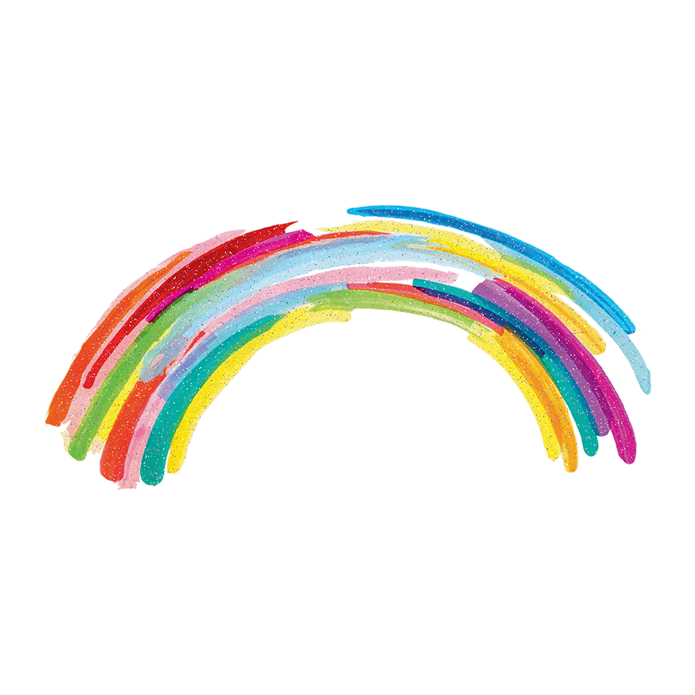 Glitter Rainbow Tattly Temporary Tattoos