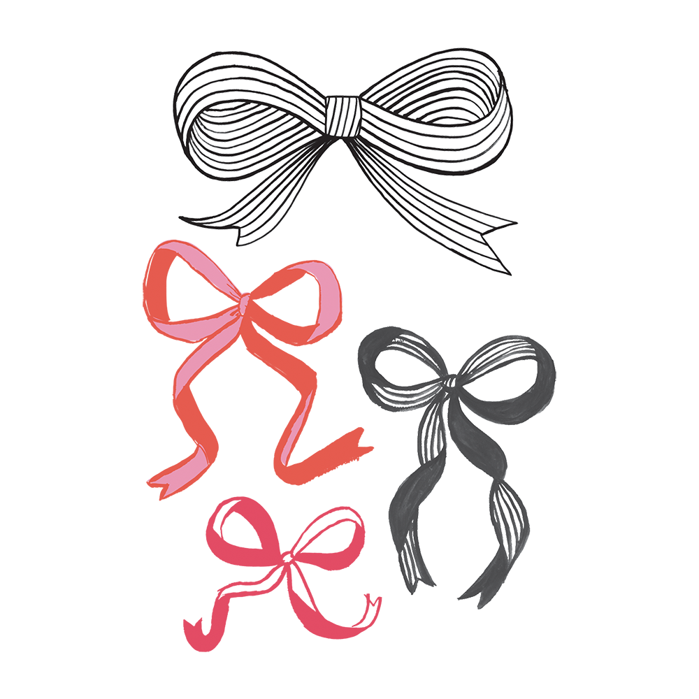 Ribbons & Bows Tattly Temporary Tattoos