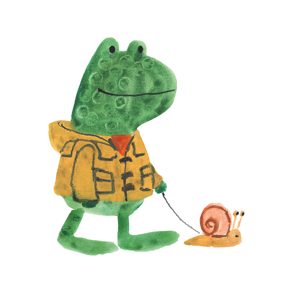 Frog Walking Snail Tattly Temporary Tattoos