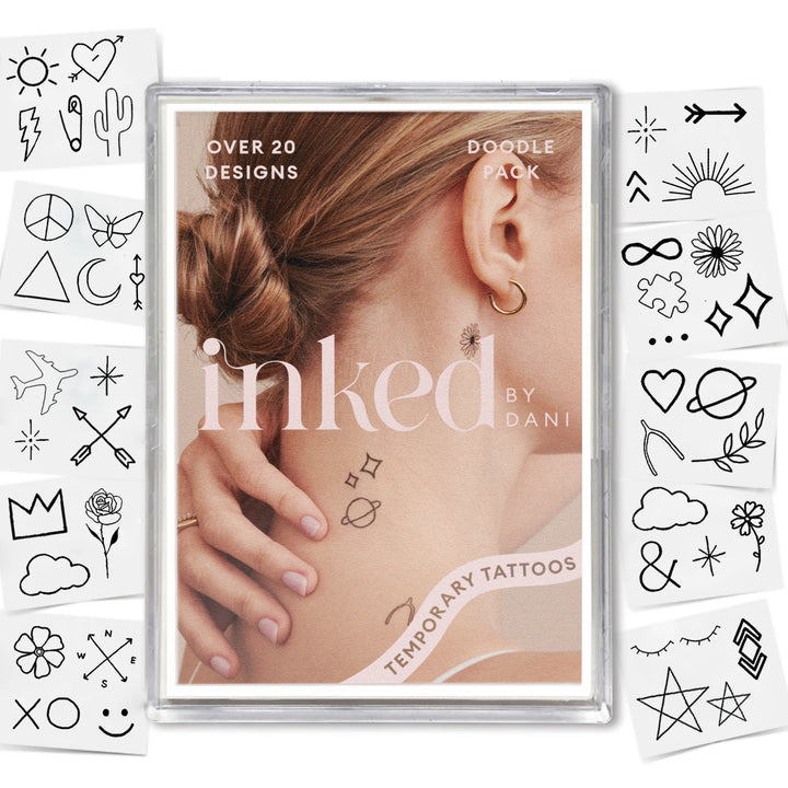 Doodle Temporary Tattoo Pack