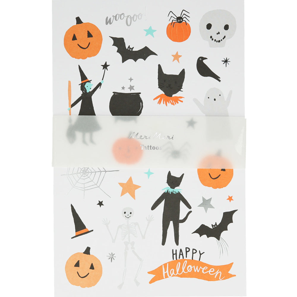 Happy Halloween Icons Temporary Tattoo Sheets