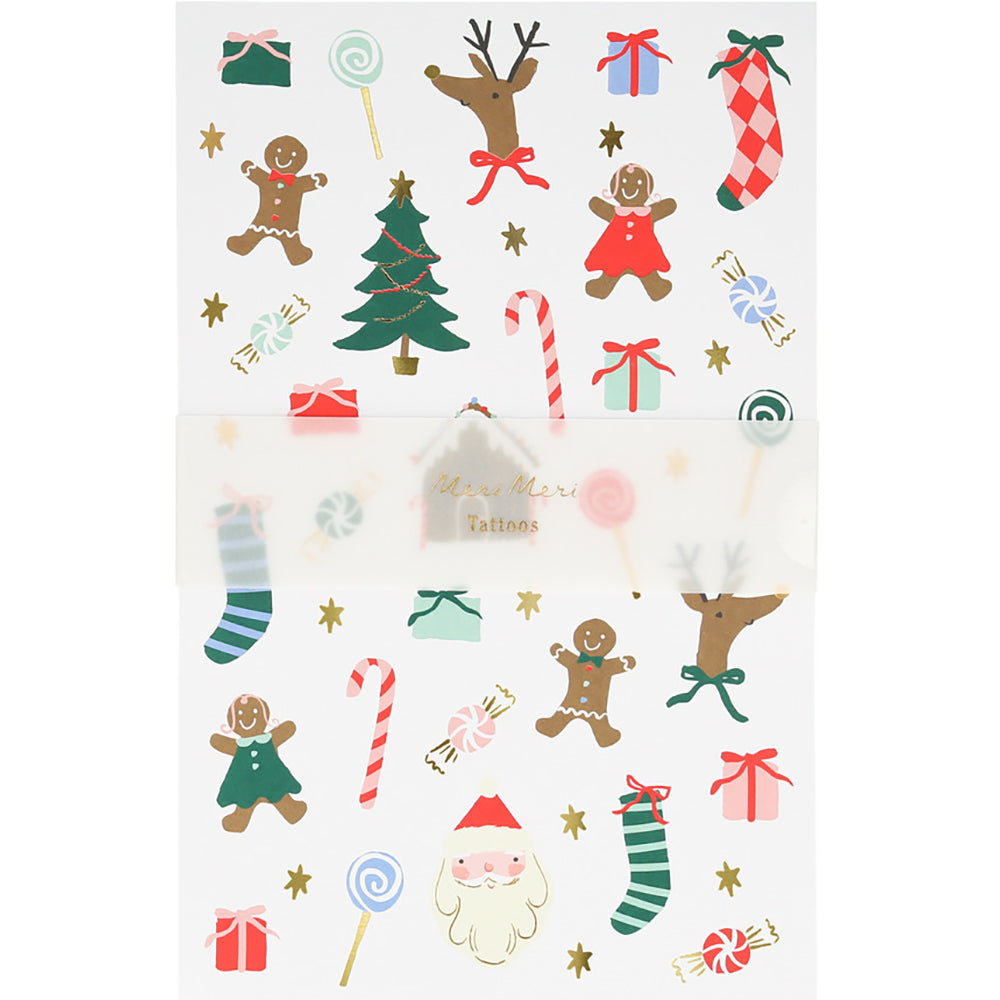 Jolly Christmas Icons Temporary Tattoo Sheets