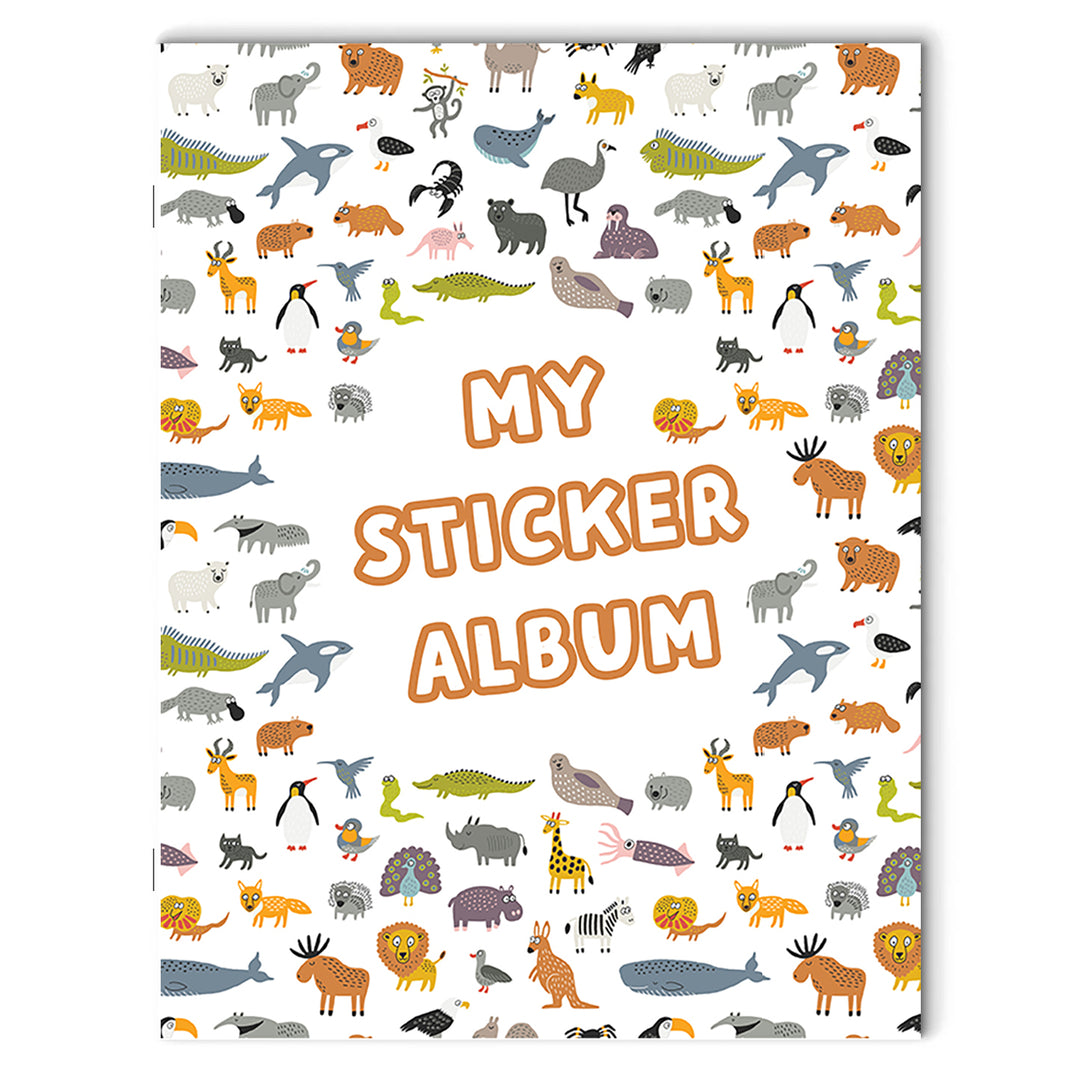 My Blank Sticker Album With An Animals Design On The Cover