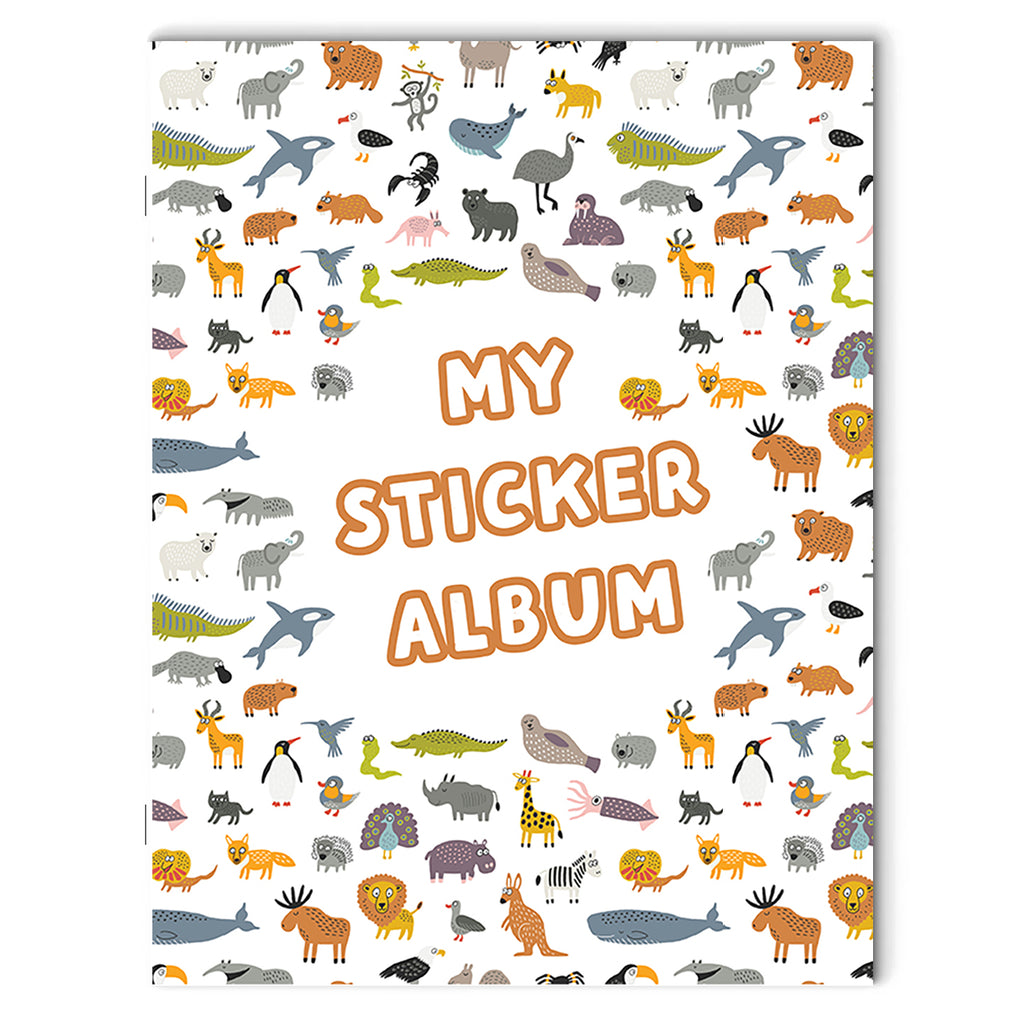 Blank sticker album: The Perfect Blank Sticker Book For Kids. Over 100  Empty Pages For Your Dinosaur Sticker Collection!