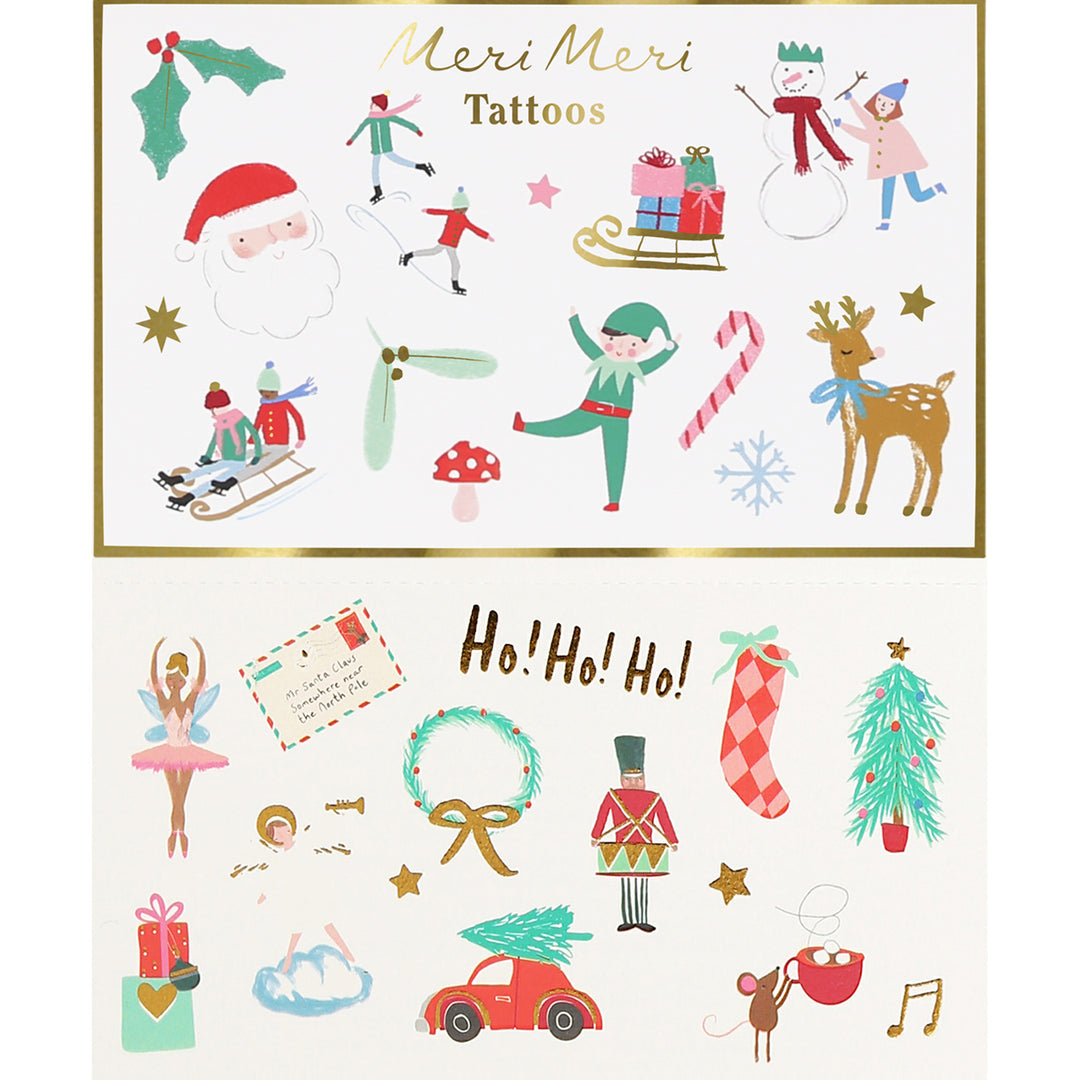 Mixed Icon Christmas Temporary Tattoos