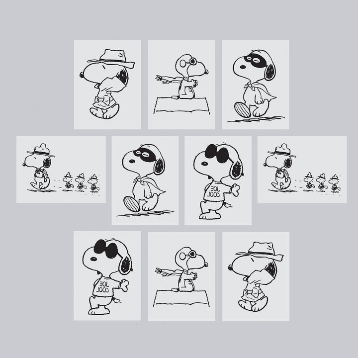 Peanuts Many Faces of Snoopy Tattly Temporary Tattoos Tiny Tin