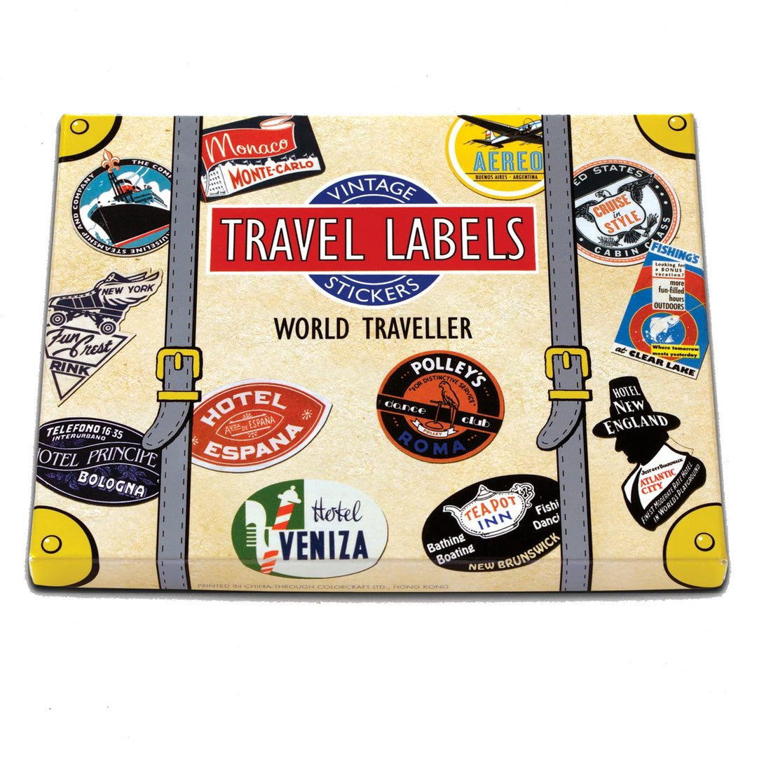 World Traveller Vintage Luggage Label Stickers