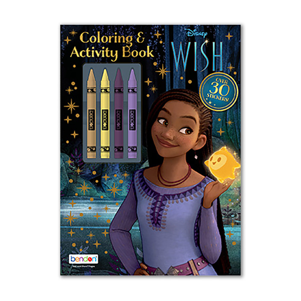 Disney Wish Coloring And Activity Book with Stickers And Crayons