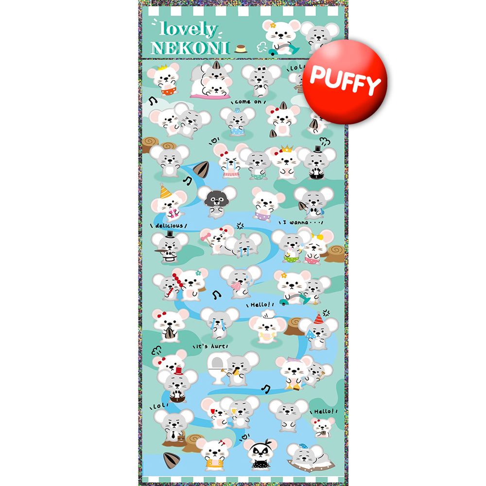  ALLYDREW 3D Puffy Stickers Bubble Stickers for Crafts &  Scrapbooking (4 Sheets) - Hearts, Bunny Playset & Animal Faces