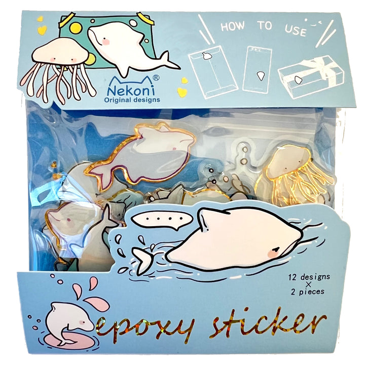 Sea Life Epoxy Stickers Bag