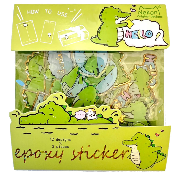 Crocodile Epoxy Stickers Bag