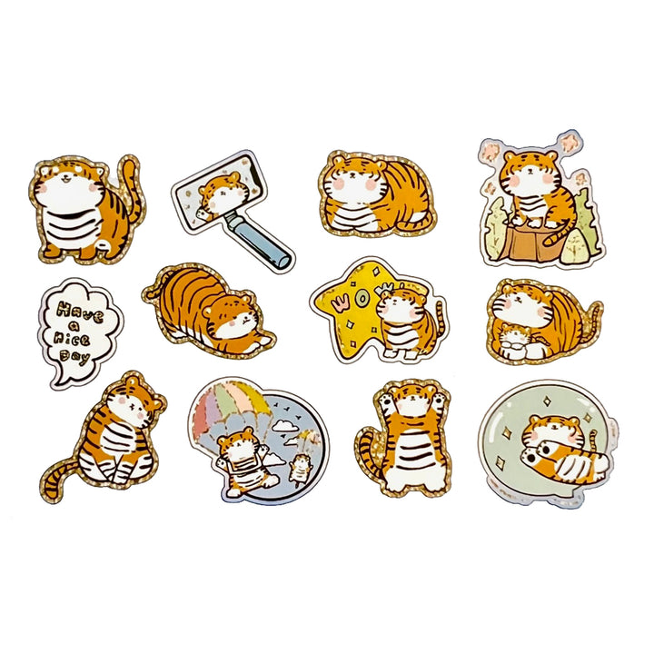 Tiger Epoxy Stickers Bag