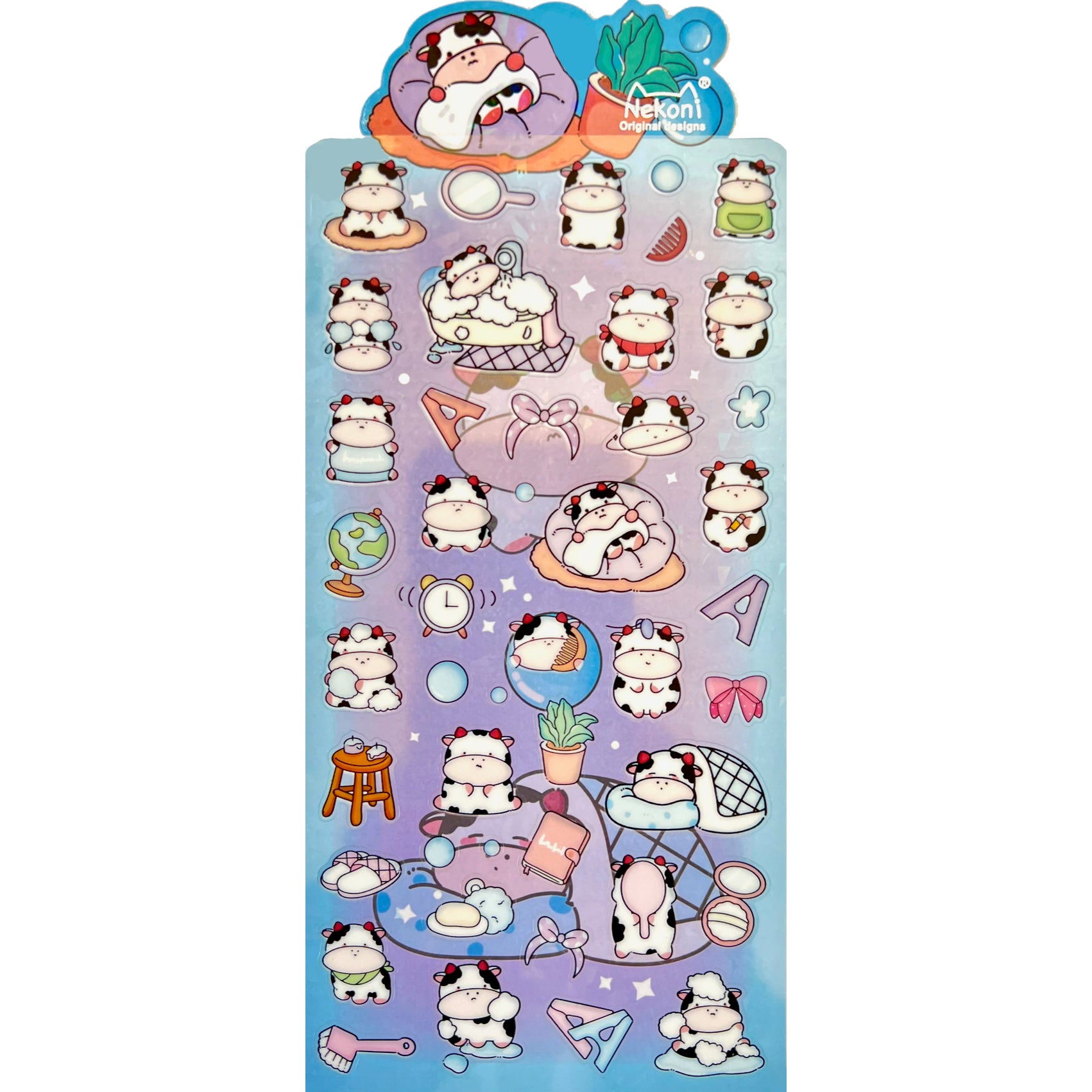 Cow Bedtime Stickers – Sticker Planet