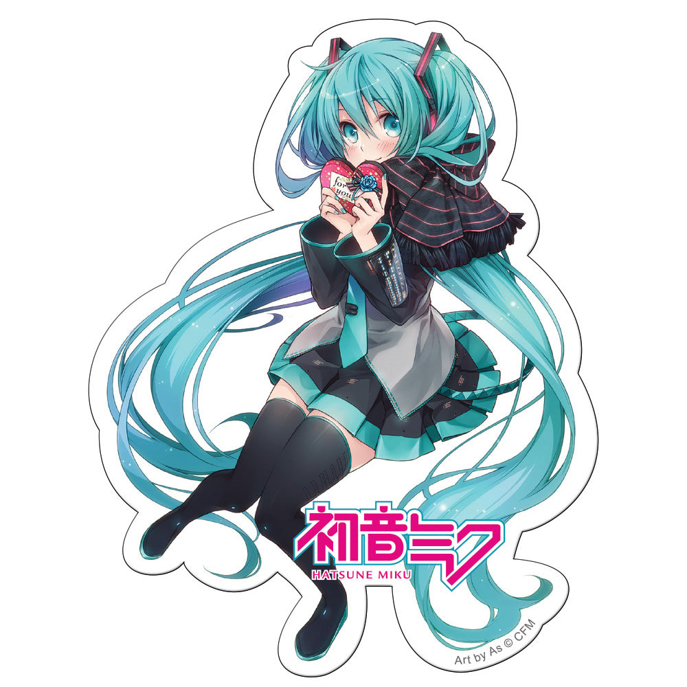 Hatsune Miku Holding Heart Vinyl Sticker Decal