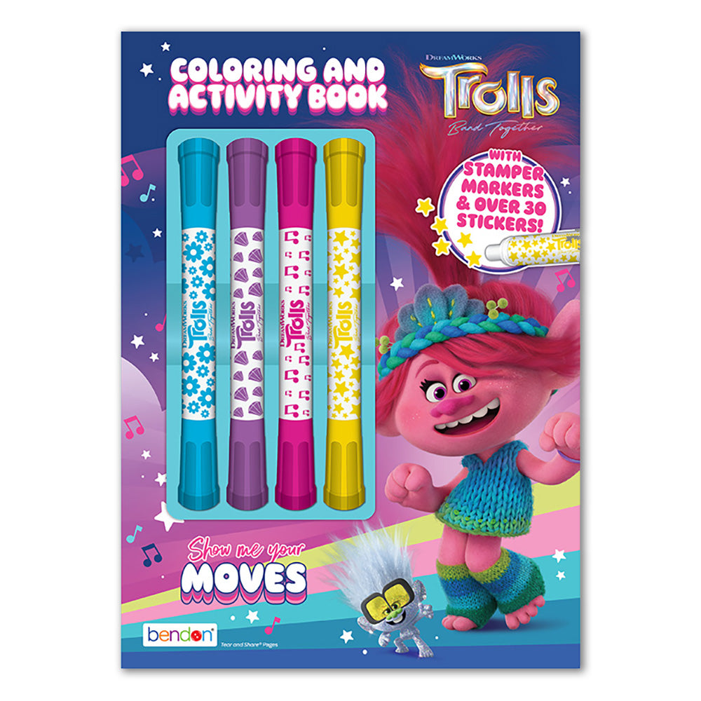 Trolls 3 Coloring And Activity Book with Markers And Stickers