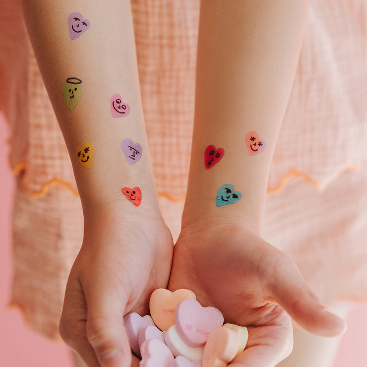 Conversation Hearts Tattly Temporary Tattoo Sheets