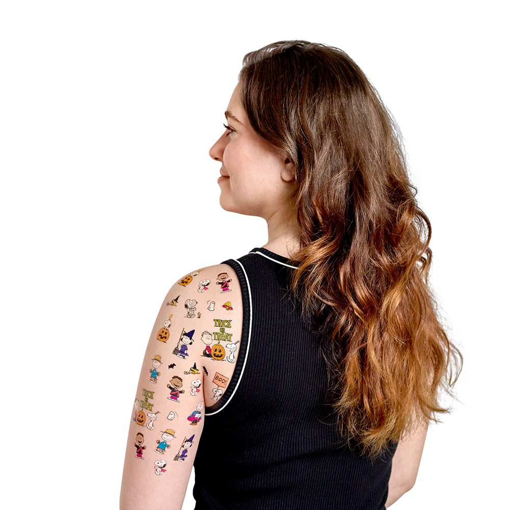 Peanuts Halloween Tattly Temporary Tattoo Sheets