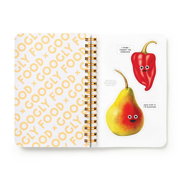 Googly Food Sticker Book Interior Sample Page
