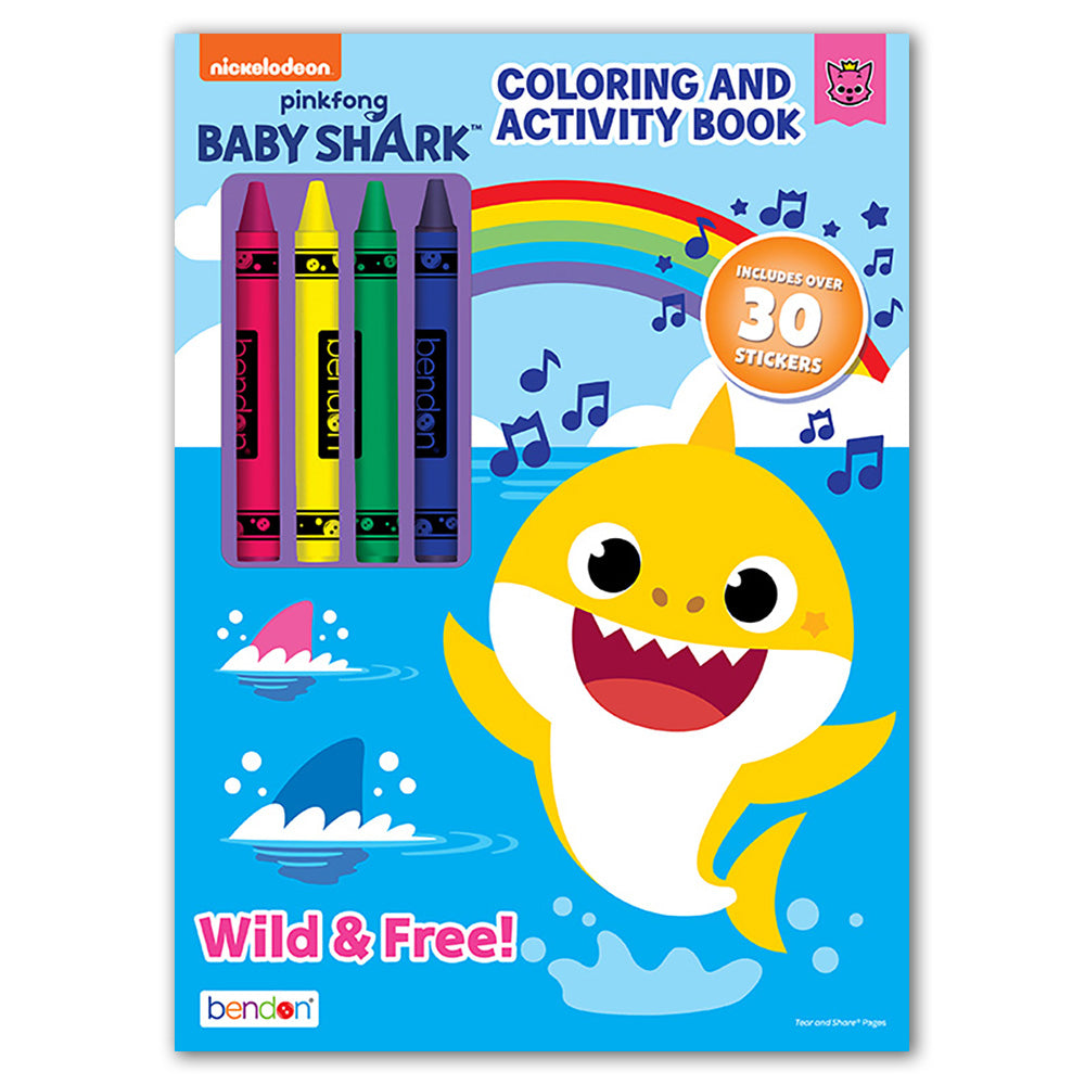 Baby Shark Coloring And Activity Book with Stickers