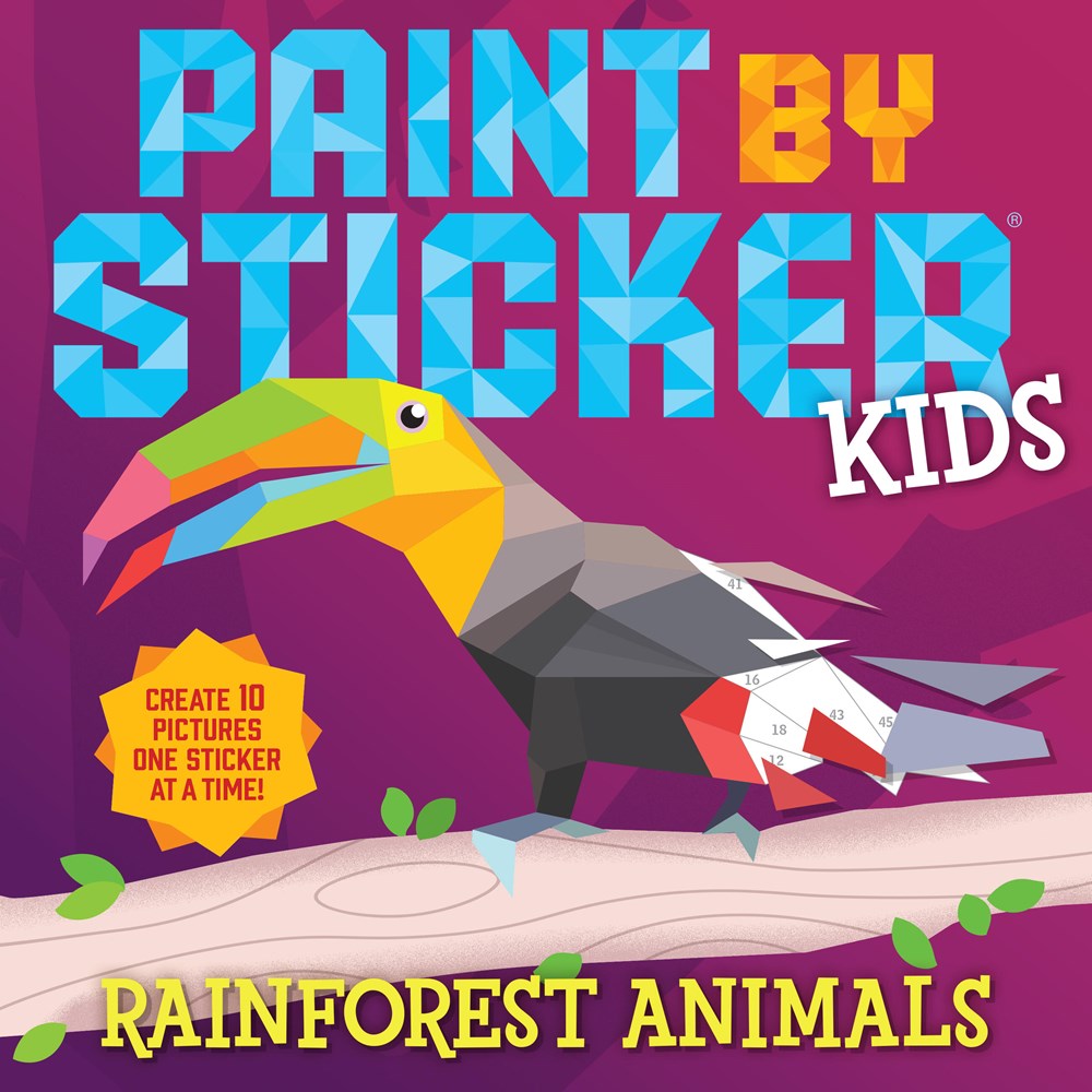 Rainforest Animals Paint By Sticker Book