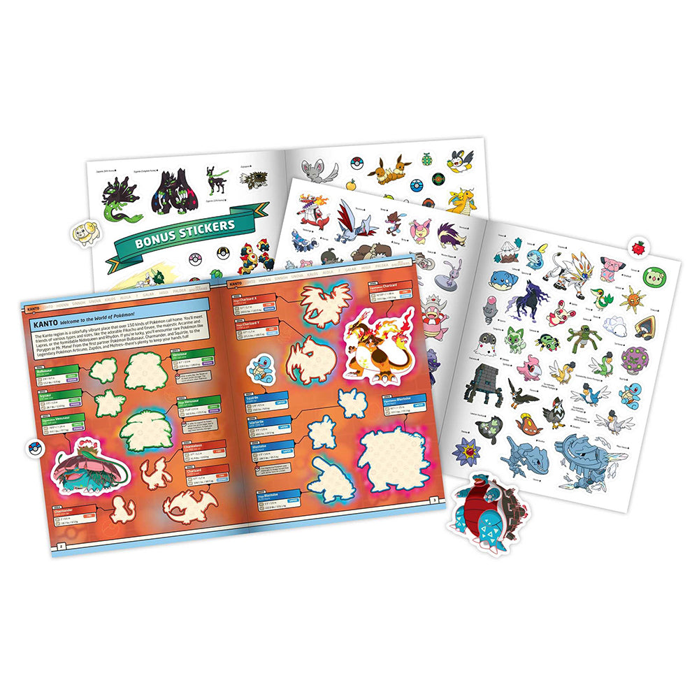 Inside Pages of Pokemon Epic Sticker Collection Book, 3rd Edition: From Kanto to Paldea
