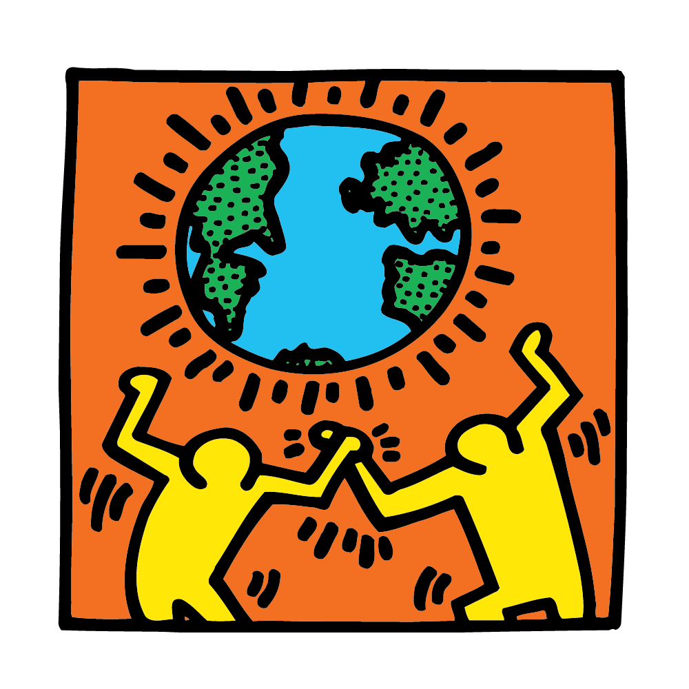 Keith Haring's Earth Vinyl Sticker Decal