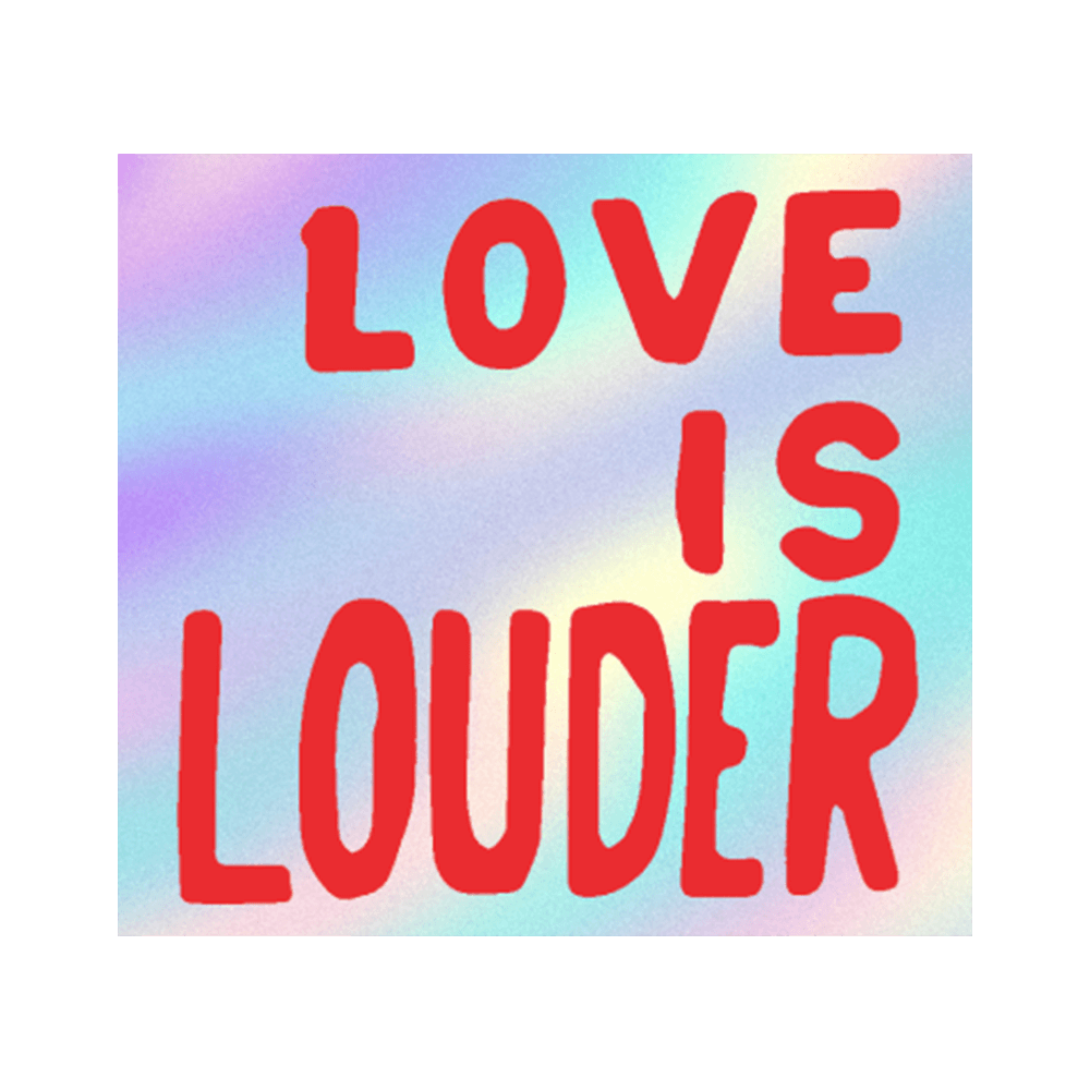 Sam Durant's Love Is Louder Vinyl Sticker Decal