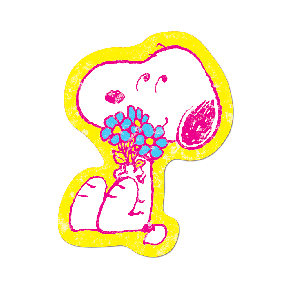 Peanuts Snoopy's Bouquet Vinyl Sticker Decal