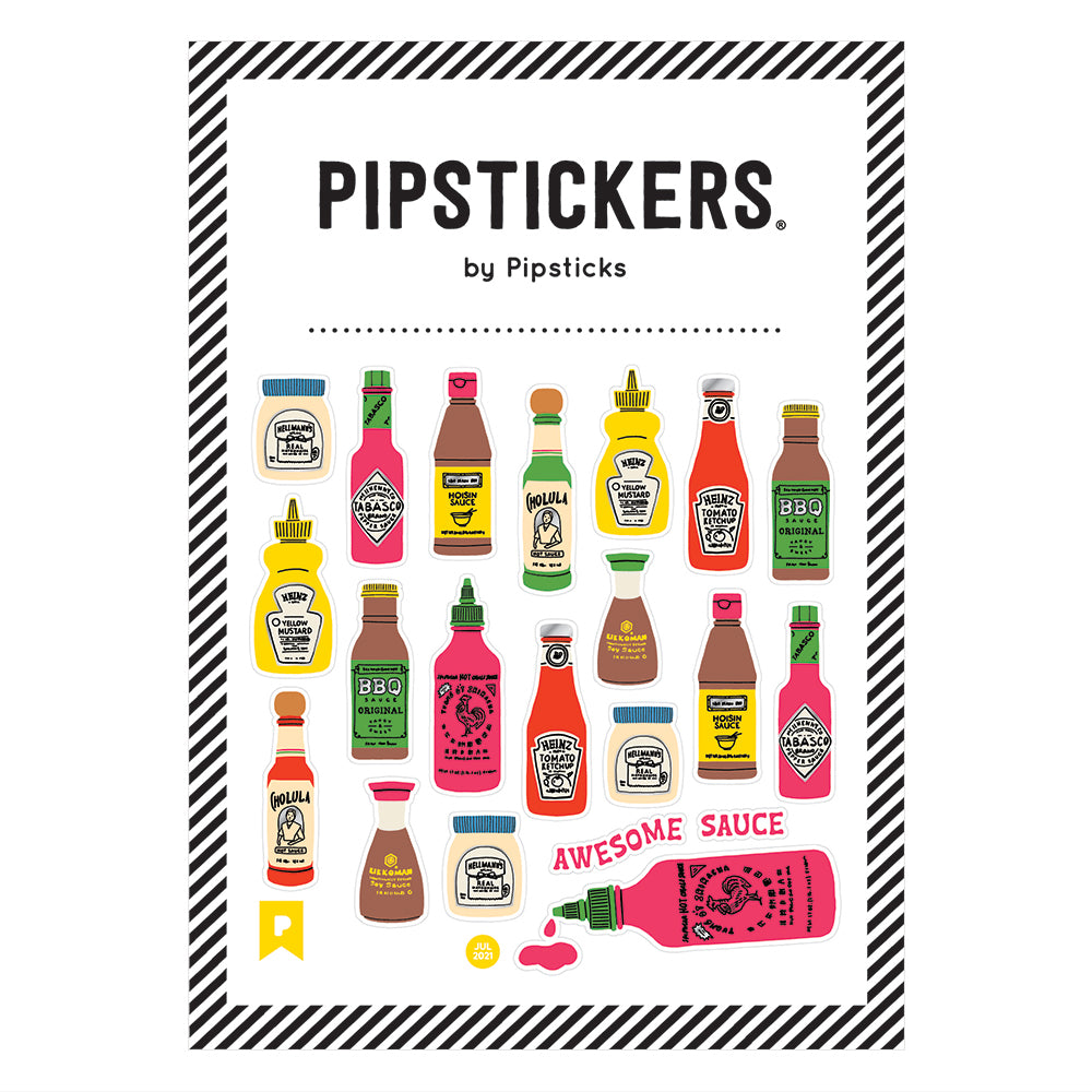 Bottles of Food Sauces Stickers