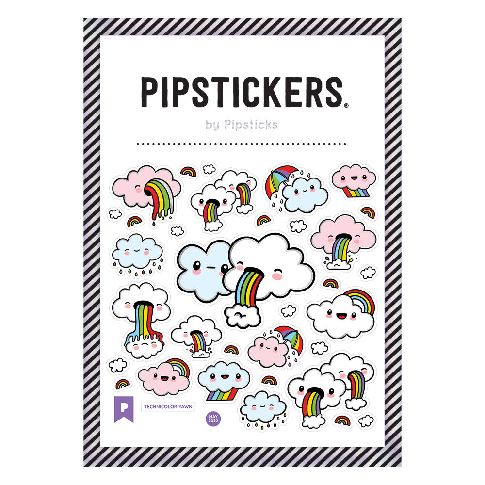 Technical Yawn Rainbow Cloud Stickers