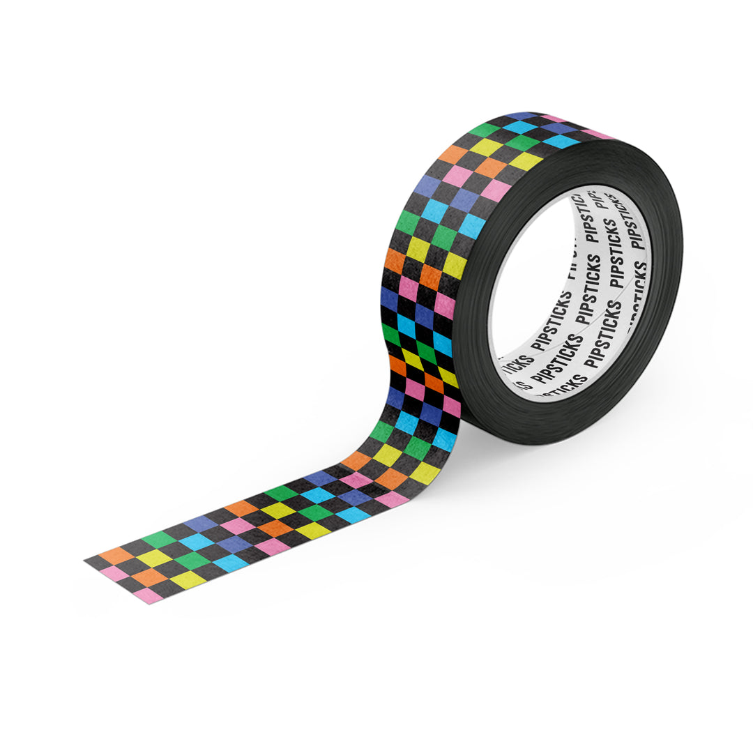 Reality Check Rainbow Checked Washi Tape