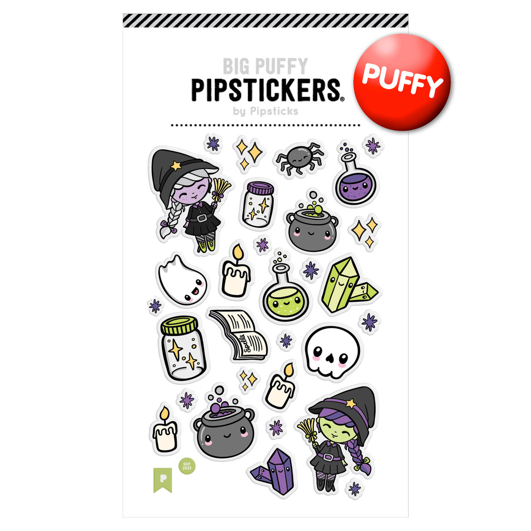 Halloween Learning To Spell Glitter Puffy Stickers