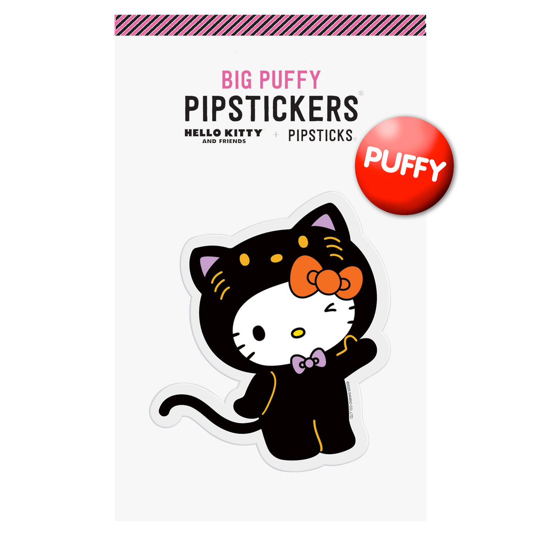 Big Puffy Hello Kitty Black Cat Sticker