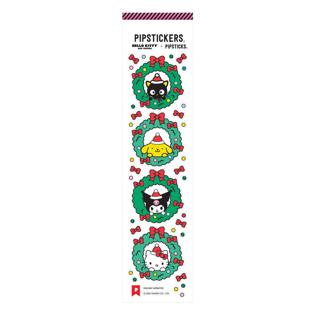 Hello Kitty And Friends Holiday Wreaths Stickers